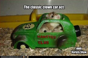 The classic clown car act.