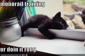 monorail training  ur doin it rong.