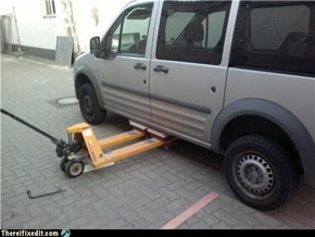 No car jack? Do it like a boss