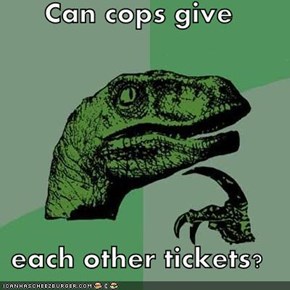 Can cops give  each other tickets?
