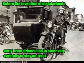 Before the invention of metal wheels