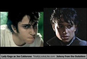Lady Gaga as Joe Calderone Totally Looks Like Johnny from the Outsiders