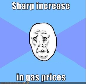 Sharp increase   in gas prices