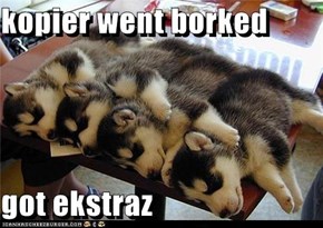 kopier went borked  got ekstraz