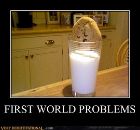 FIRST WORLD PROBLEMS