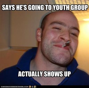 SAYS HE'S GOING TO YOUTH GROUP