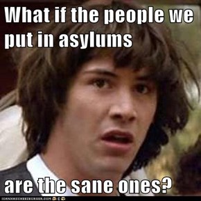 What if the people we put in asylums  are the sane ones?