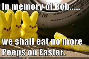 In memory of Bob......  we shall eat no more Peeps on Easter.
