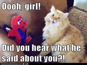 Oooh, girl!  Did you hear what he said about you?!