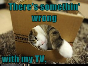 There's somethin' wrong  with my TV.