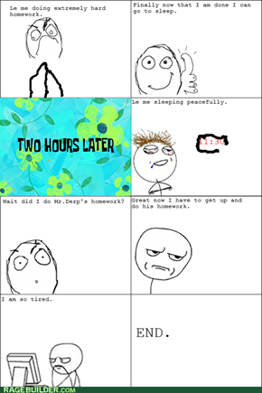 Homework ruins sleep