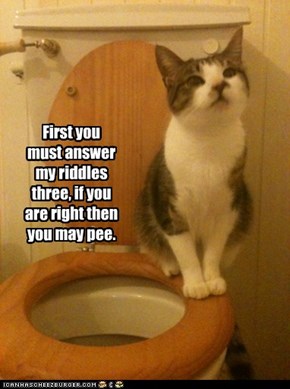 First you must answer my riddles three