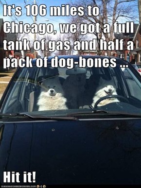 It's 106 miles to Chicago,