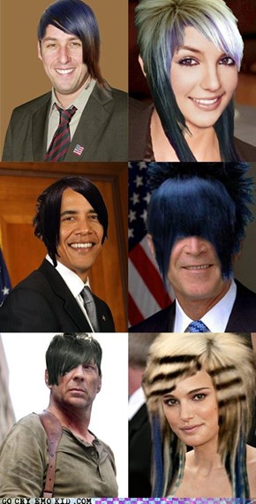 If Famous People Had Emo Hair
