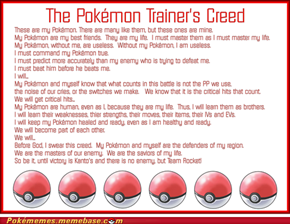 The Pokémon Trainer's Creed