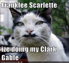 Franklee Scarlette  ize doing my Clark Gable