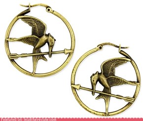 Hunger Games Hoop Earrings