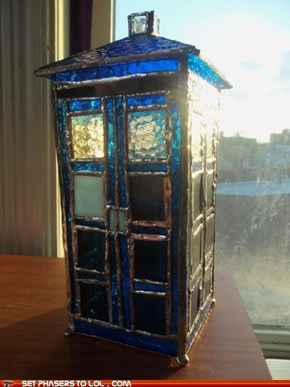 Stained Glass TARDIS