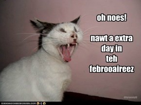 oh noes!nawt a extraday inteh febrooaireez