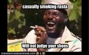 casually smoking rasta