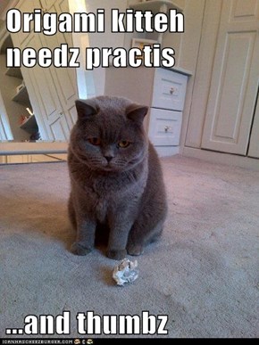 Origami kitteh