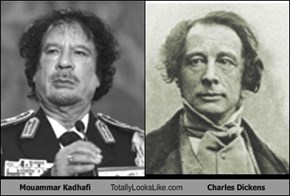 Mouammar Kadhafi  Totally Looks Like Charles Dickens