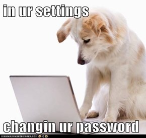 in ur settings  changin ur password