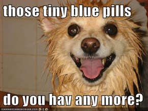 those tiny blue pills  do you hav any more?