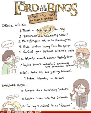 Lord of the Rings Drinking Game
