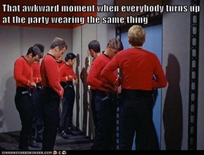 That awkward moment when everybody turns up at the party wearing the same thing