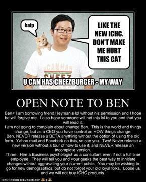 OPEN NOTE TO BEN