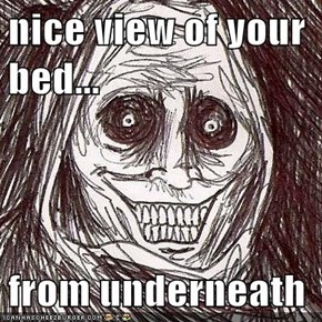 nice view of your bed...  from underneath