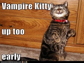Vampire Kitty up too early