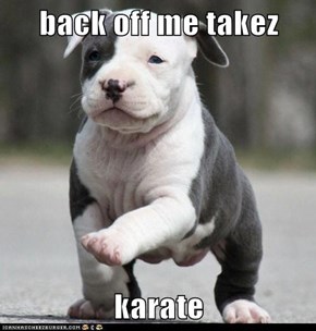back off me takez   karate