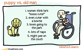 Puppy vs. Old Man