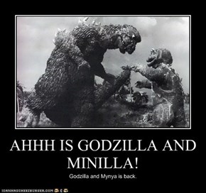 AHHH IS GODZILLA AND MINILLA!