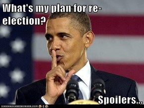What's my plan for re-election?  Spoilers...